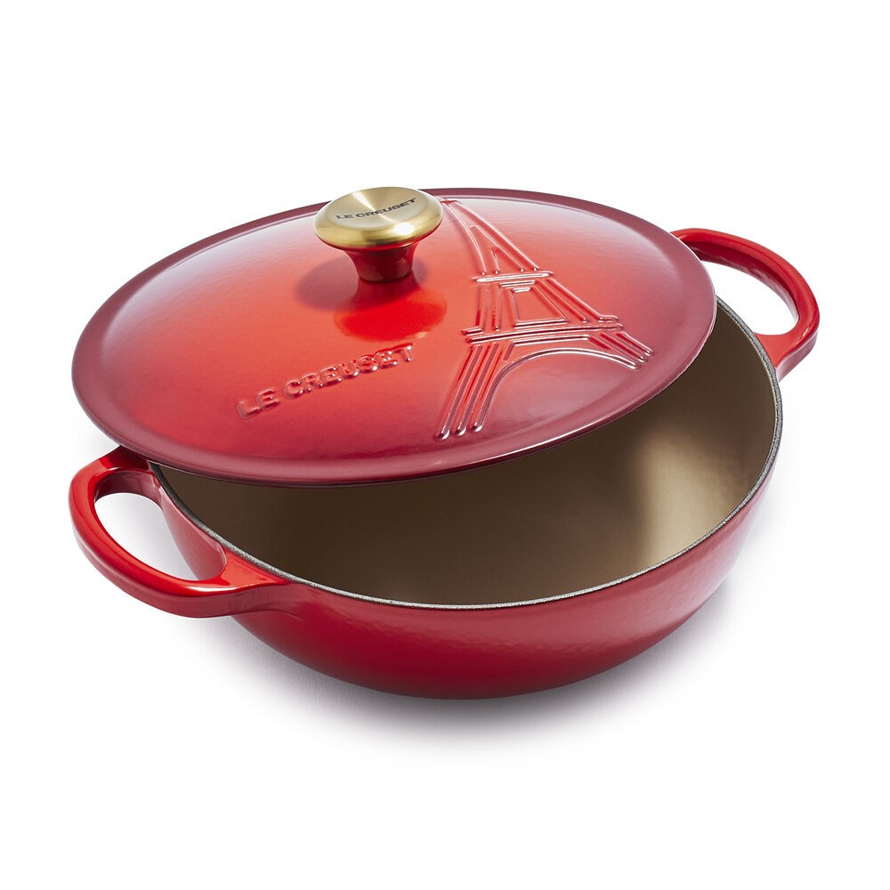 Le Creuset 2.5qt Signature Cocotte Eiffel Tower Collection | Cerise