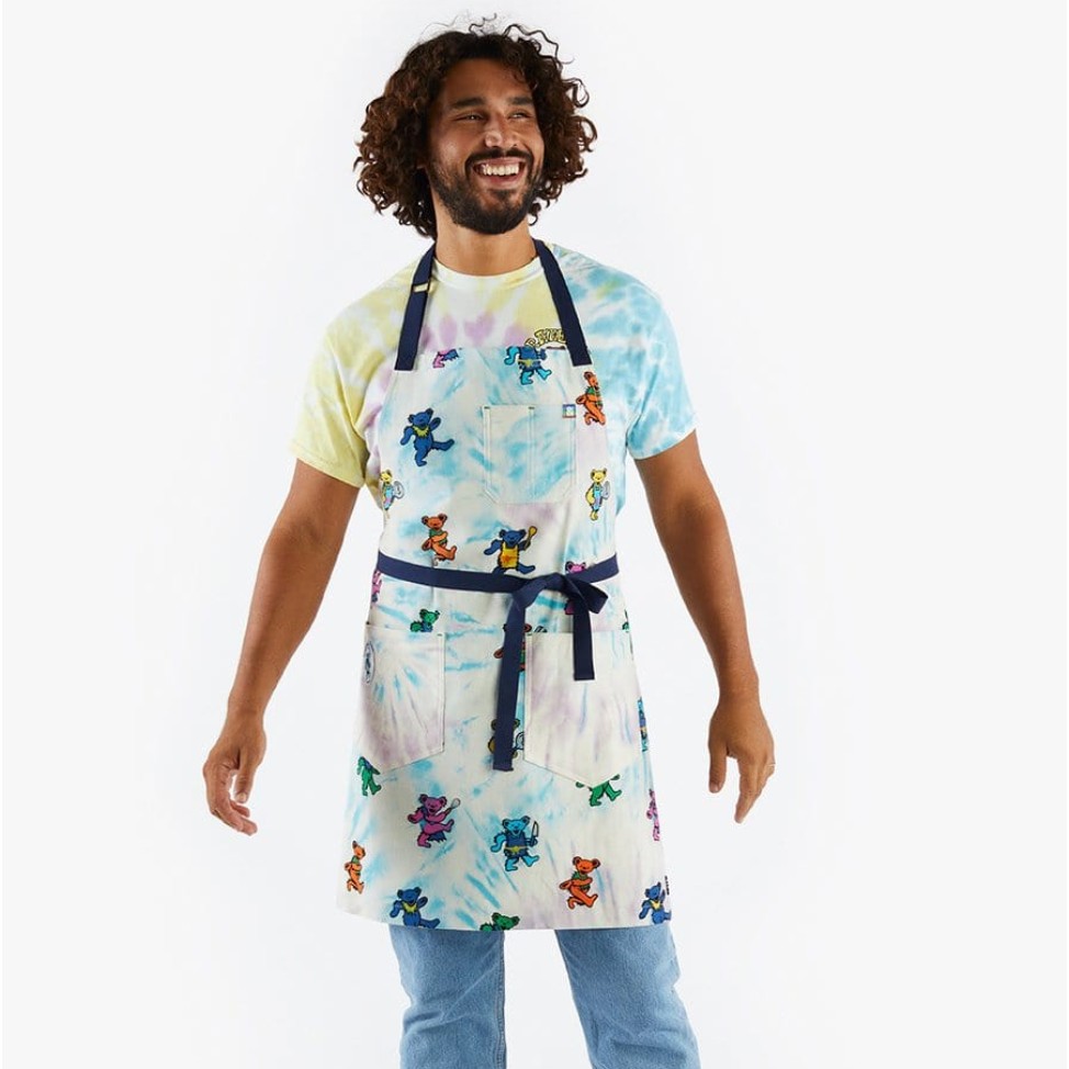 Grateful Dead x H&B Tie Dye Bears Apron | Funky Kitchen Gear | Hedley & Bennett | Essential Apron | Hedley & Bennett