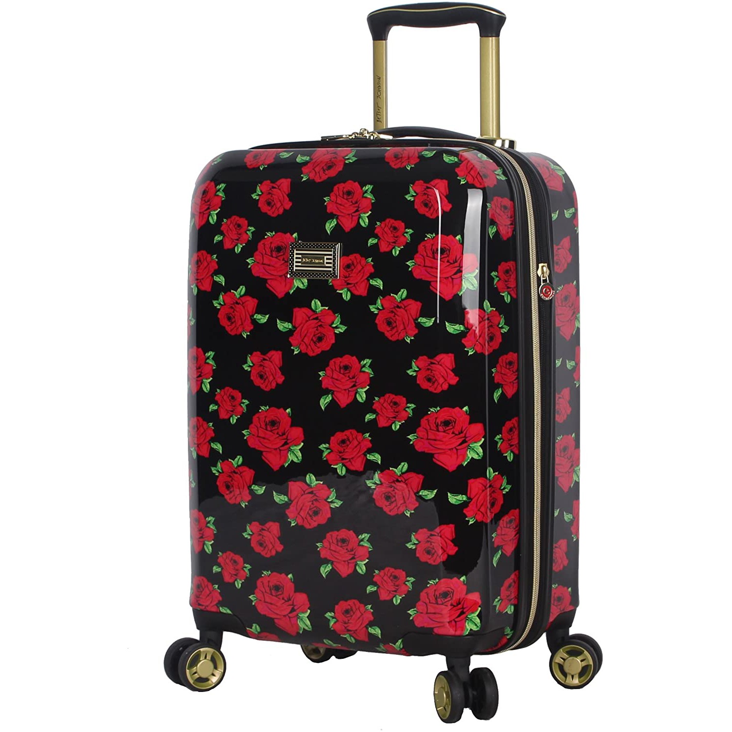 Lightweight hard shell suitcase with funny quote