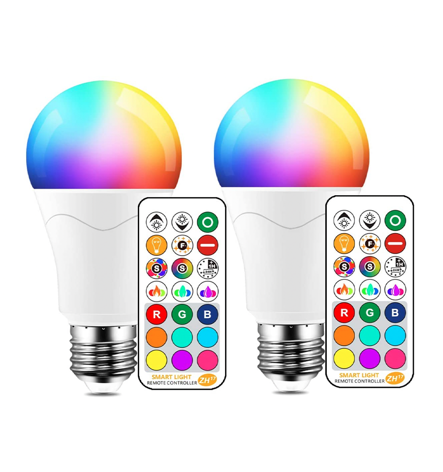 Chromotherapy Color Changing LED Light Bulb with Remote Control