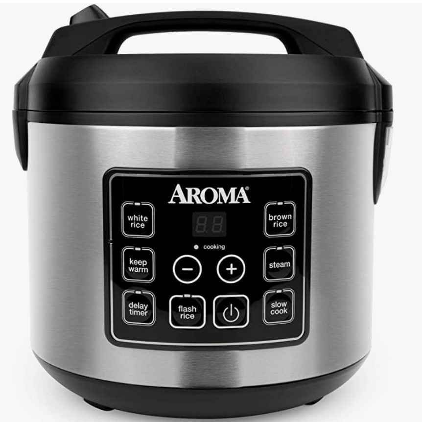 Aroma Rice Cooker review in English, Stainless Steel