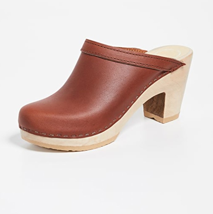 Louis Vuitton Luxury Leather Clogs Wooden Sandal