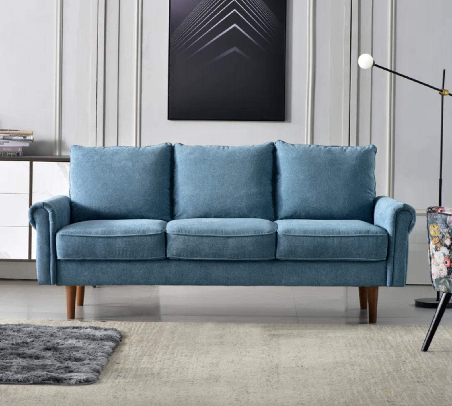 The Paulestein Denim 3 Pc. Power Sofa, Loveseat, Recliner sold at Hilton  Furniture serving Houston, TX ands surrounding areas.