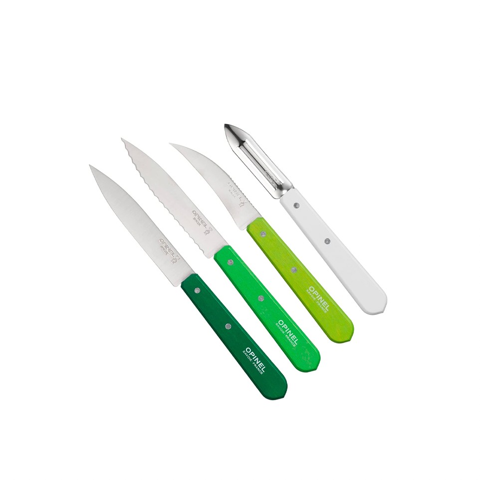 Opinel Les Essentials+ Small Kitchen Prep 3 Piece Knife Set