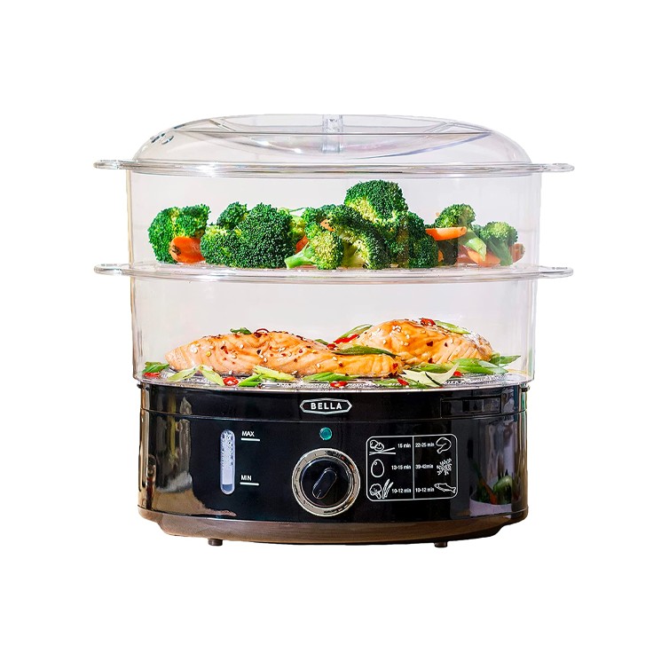 Sensio Bella 2-Tier Food Steamer, Black