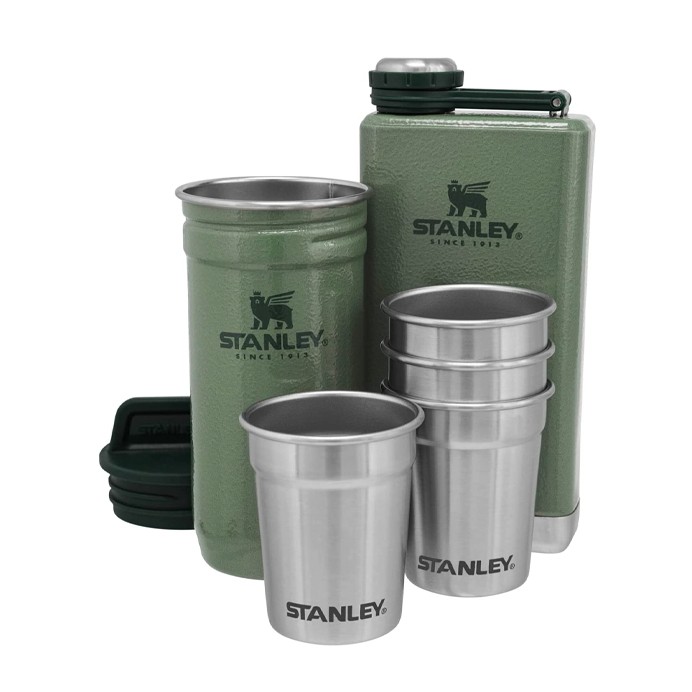 Stanley Adventure Stainless Steel Shot Glass & Classic 8-Oz. Flask Gift Set