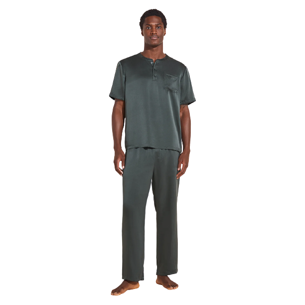 Mens washable best sale silk pajamas