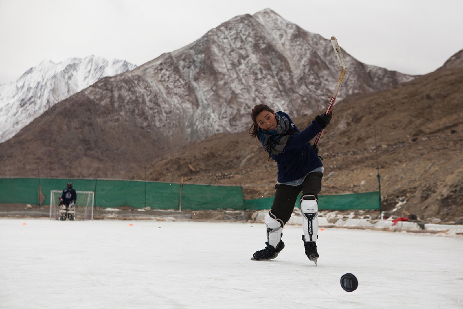 1484412288697 Padma from Shyok village is practising slapshots