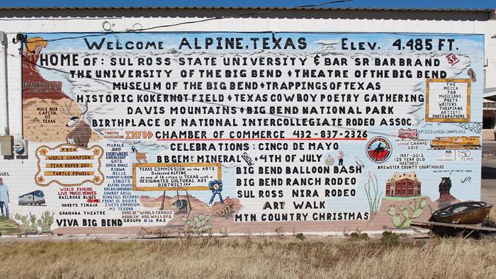 Alpine, Texas sign