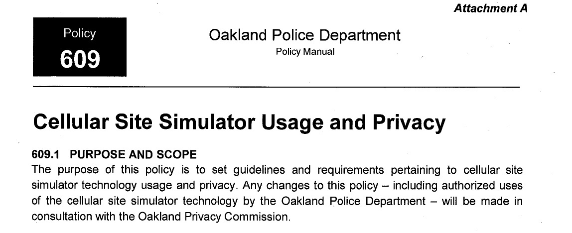Cell Site Simulator Privacy document