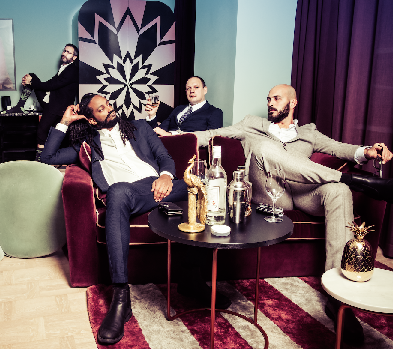 From left: Aron Flam, Ahmed Berhan, Jonatan Unge and Branislav