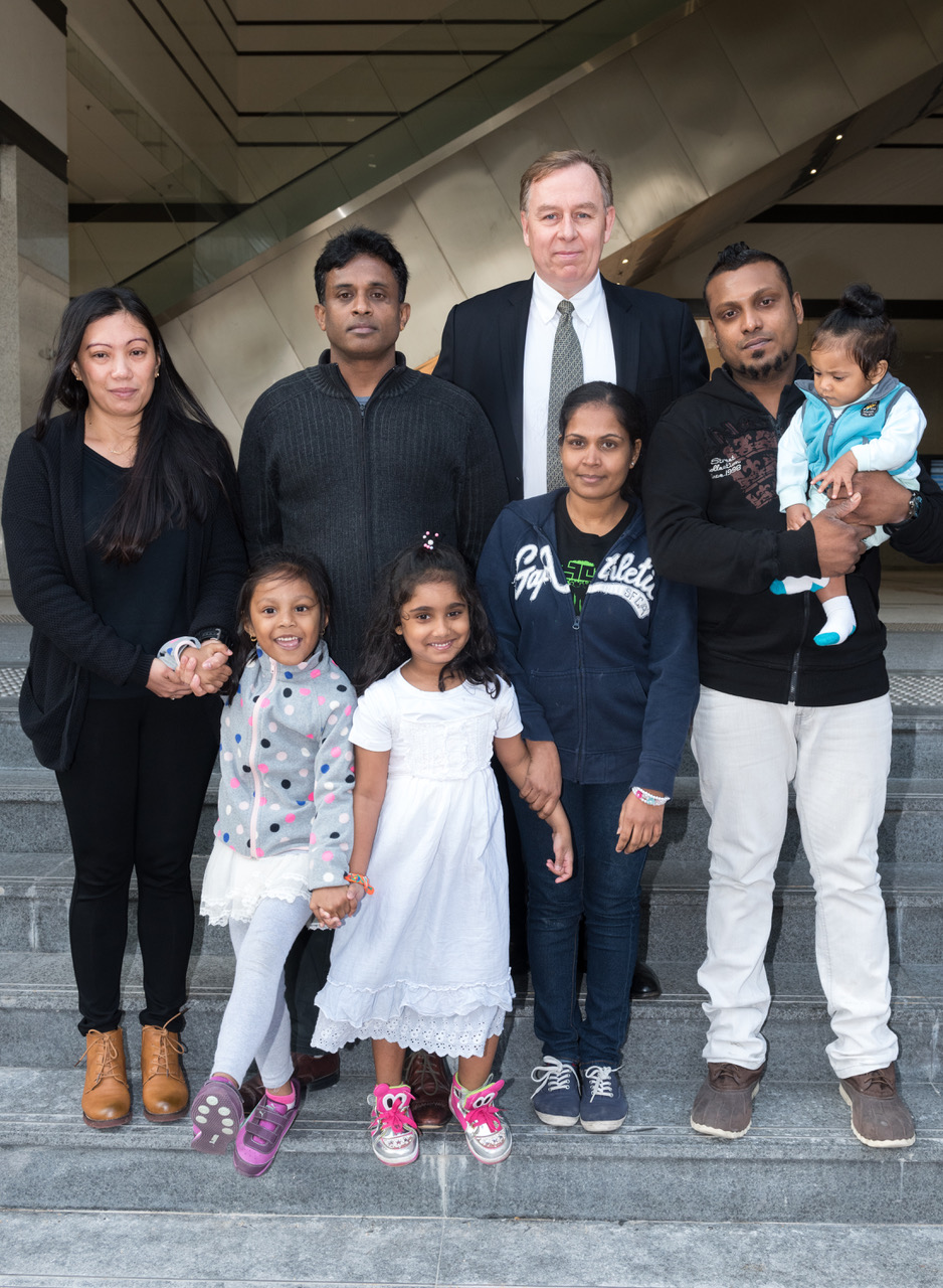 Lawyer Robert Tibbo stands behind his refugee clients.