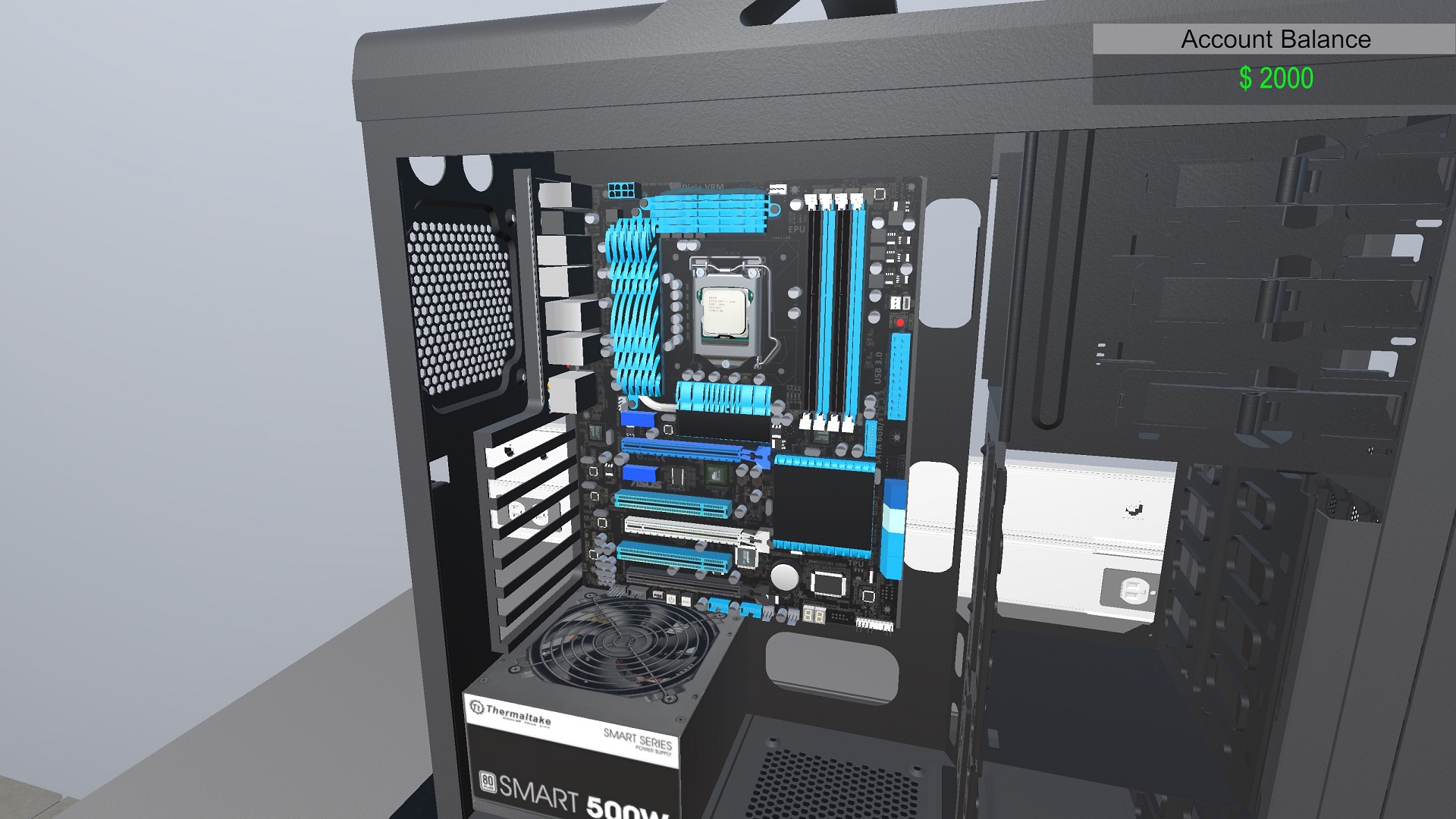 Как установить компьютер на сцене pc building simulator