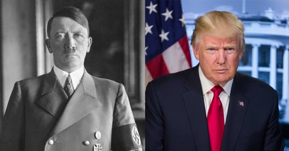Foto på Hitler: Bundesarchiv, via ; foto på Trump: Vita Huset, via