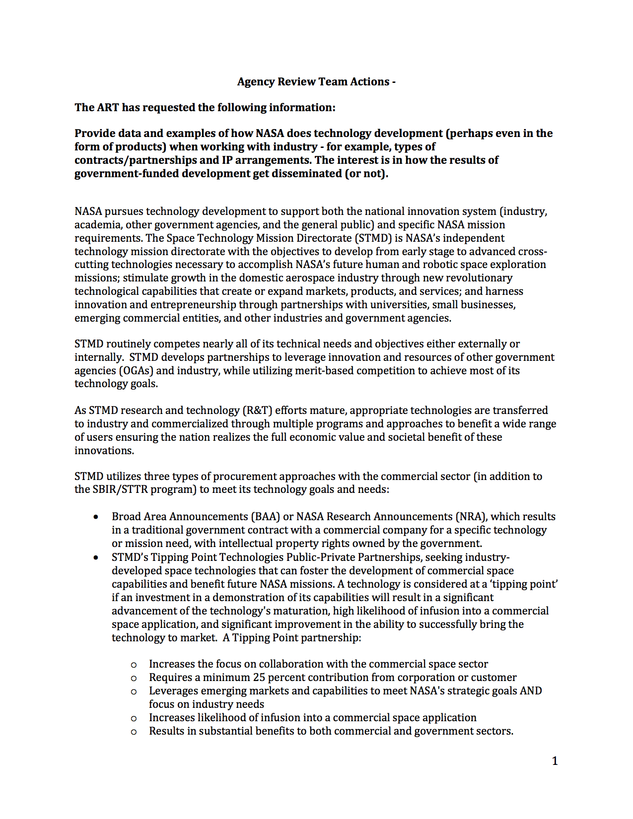 One of the NASA transition documents obtained by Motherboard via FOIA
