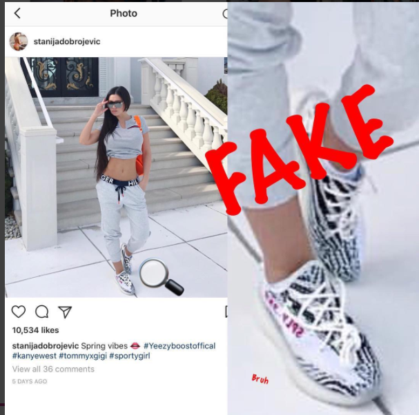 fake yeezy instagram