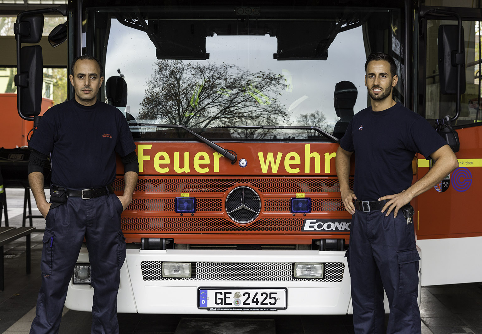 Feuerwehrkollegen der Berufsfeuerwehr Gelsenkirchen. Foto: Matthias Tiemann