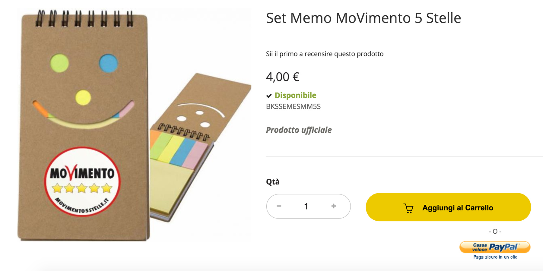 shop online movimento 5 stelle