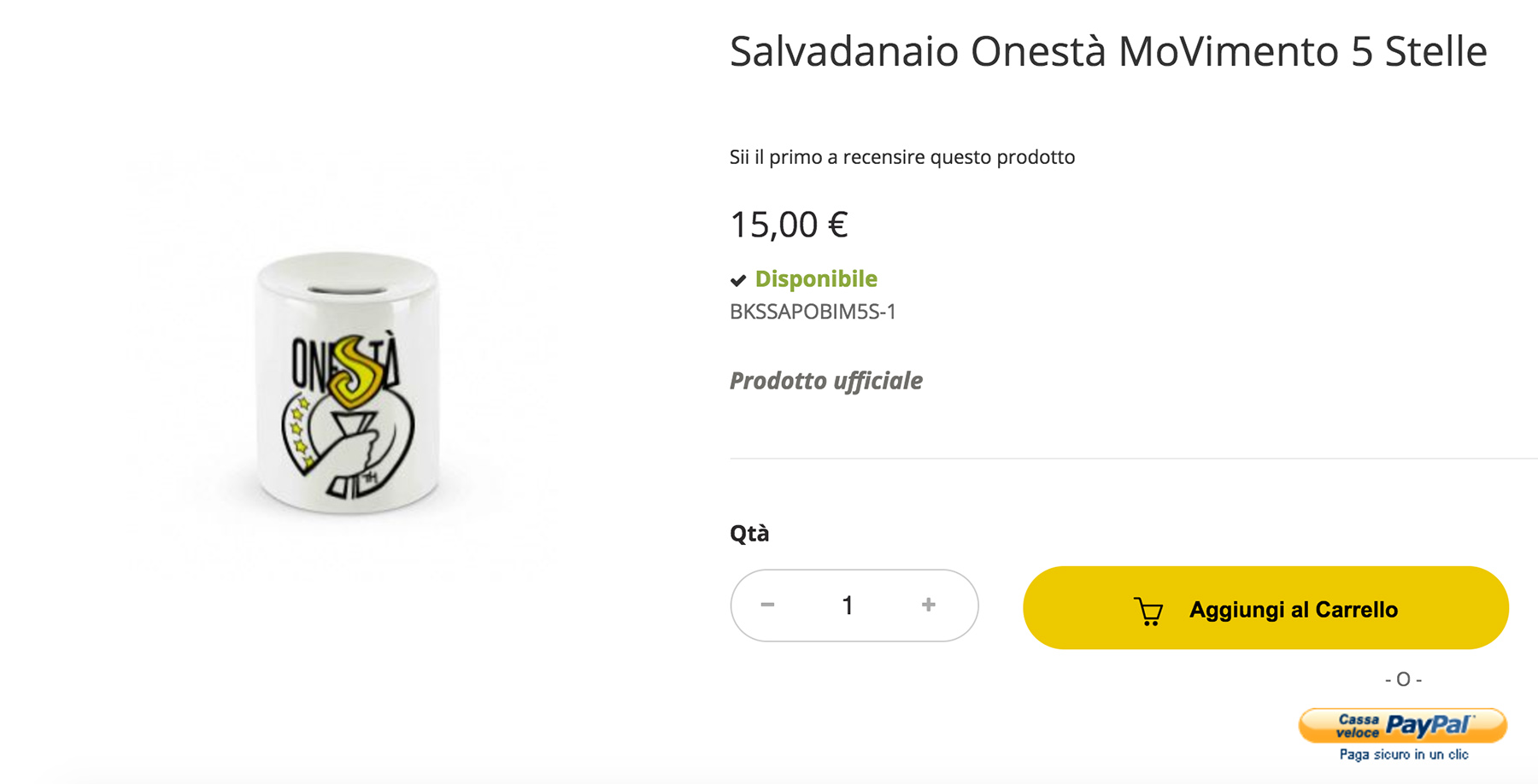 shop online movimento 5 stelle