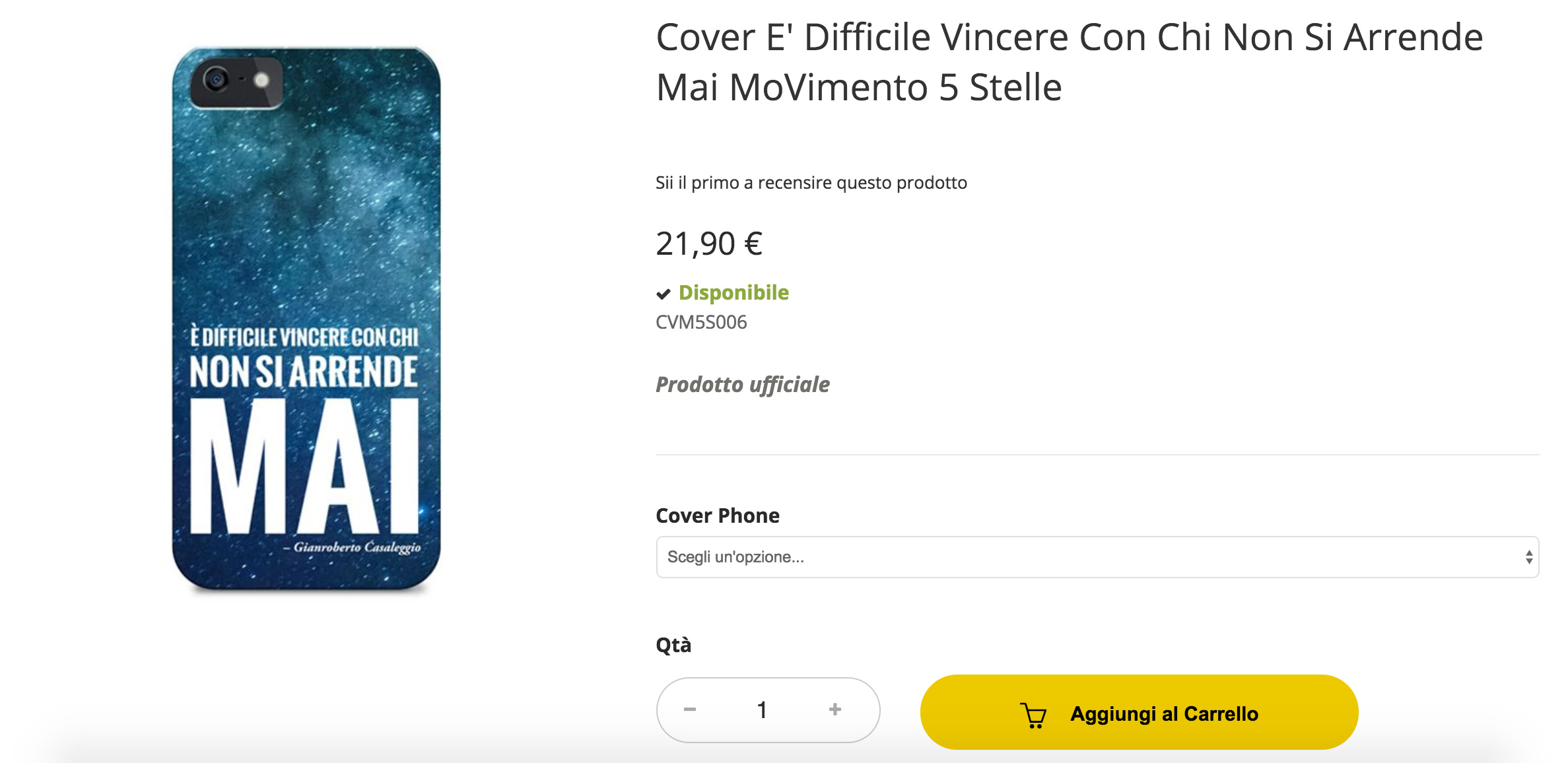 shop online movimento 5 stelle