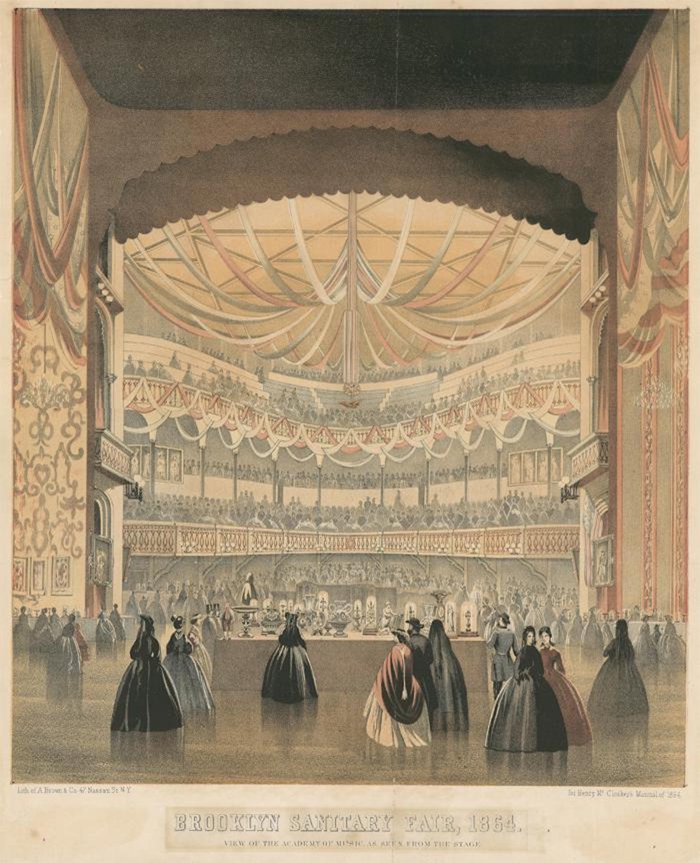 Illustration of the Brooklyn and Long Island Sanitary Fair, 1864. Images courtesy of BAM Hamm Archives