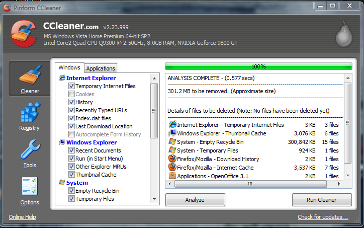 Ccleaner виндовс 7. Piriform. Cleaner for Windows. G33/g31 Express Chipset Family. Требуется клинер.