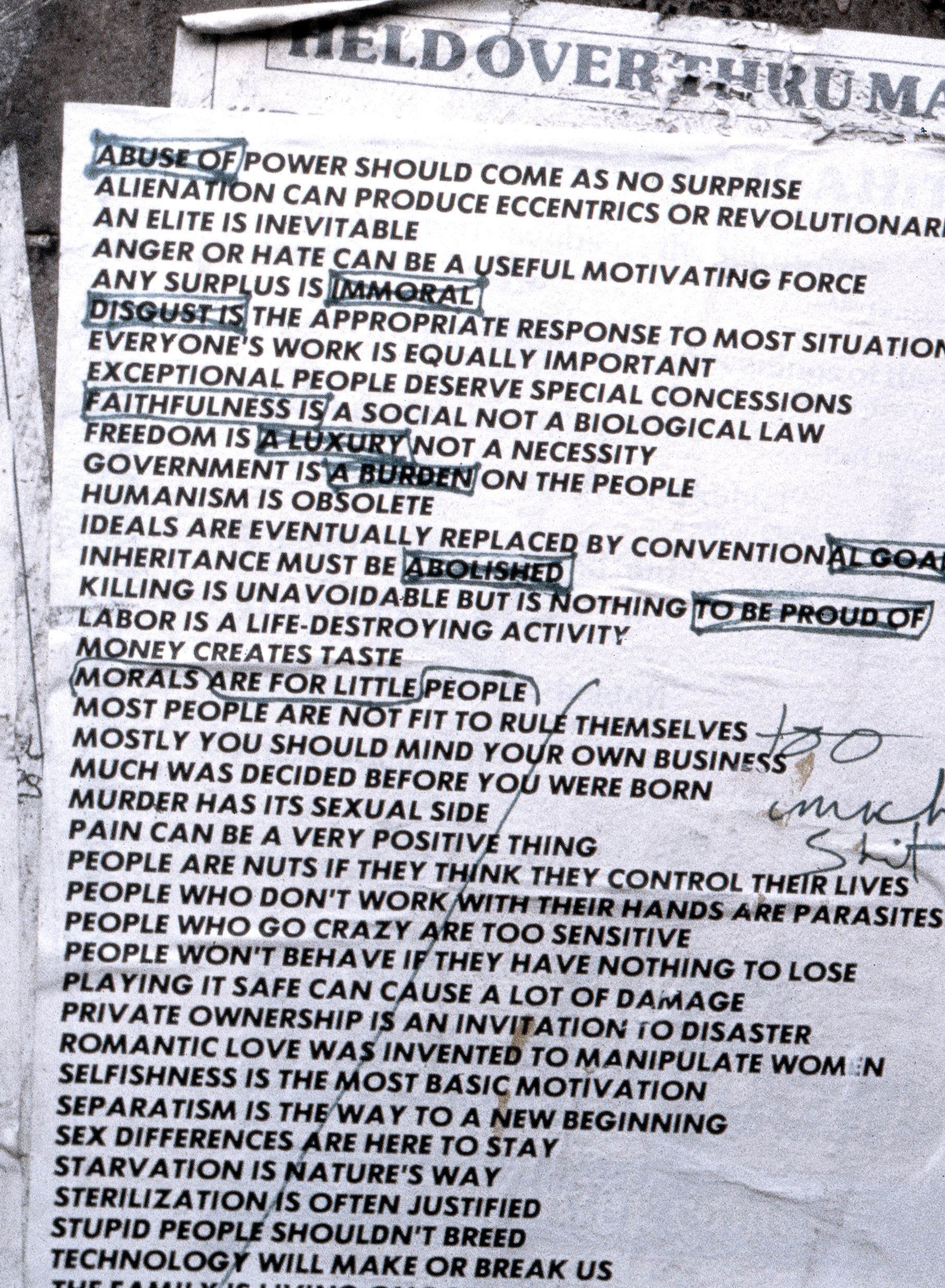 ARCHIVE.pdf on Instagram: Helmut Lang: Collaborations with Jenny Holzer.  Holzer was the artist whose Truisms, Inflammatory Essays and projections  brought poetry and politics to the field of typography. Lang was the  Austrian