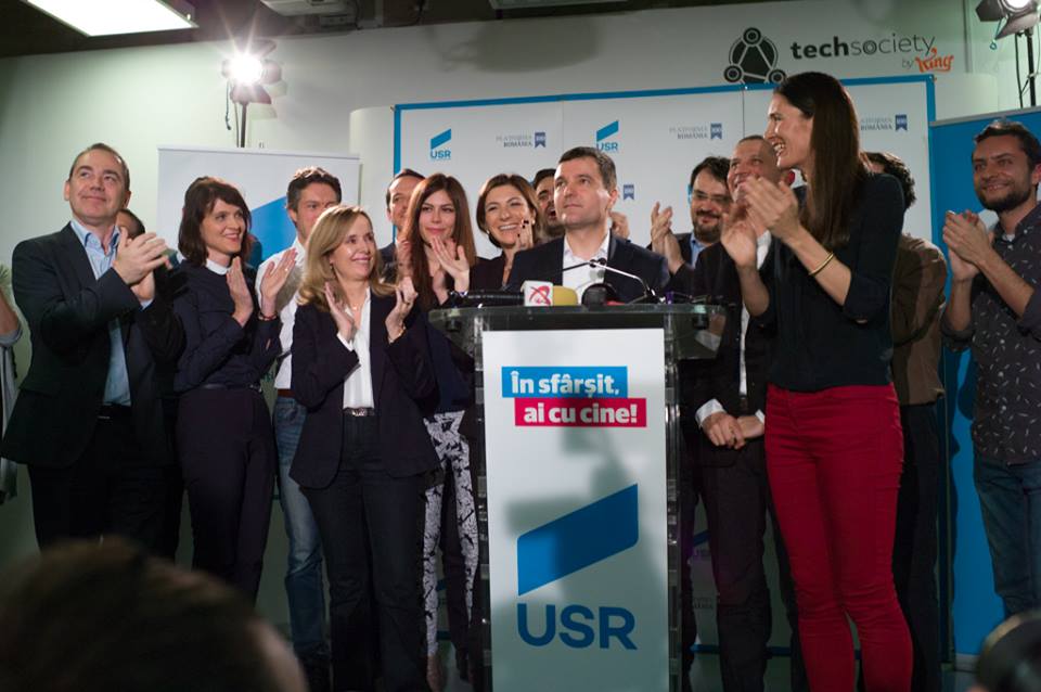 Liderii USR în seara alegerilor din decembrie 2016