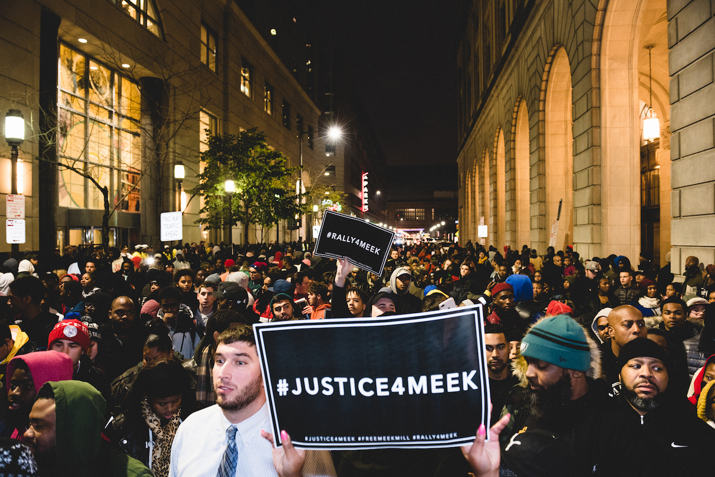 Free Meek Mill Rally: Rick Ross, Julius Erving, Eagles Players & More  Support Imprisoned Rapper