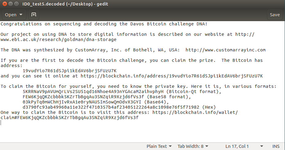 A Piece Of Dna Contained The Key To 1 Bitcoin And This Guy Cracked - 