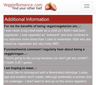Vegan dating app reviews