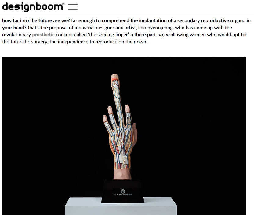 Seeding Finger is a hand-shaped tool for artificial insemination