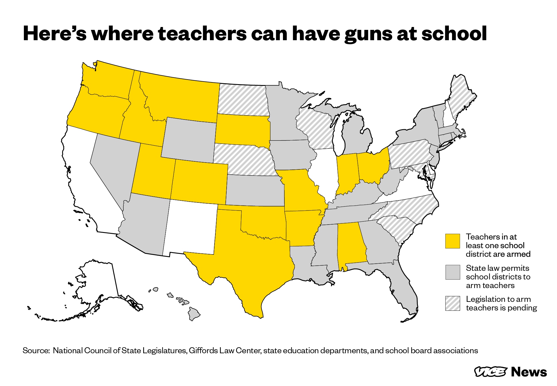 Here’s all the states where teachers already carry guns in the