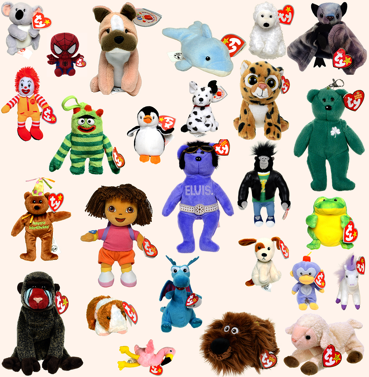 Largest beanie baby hot sale collection