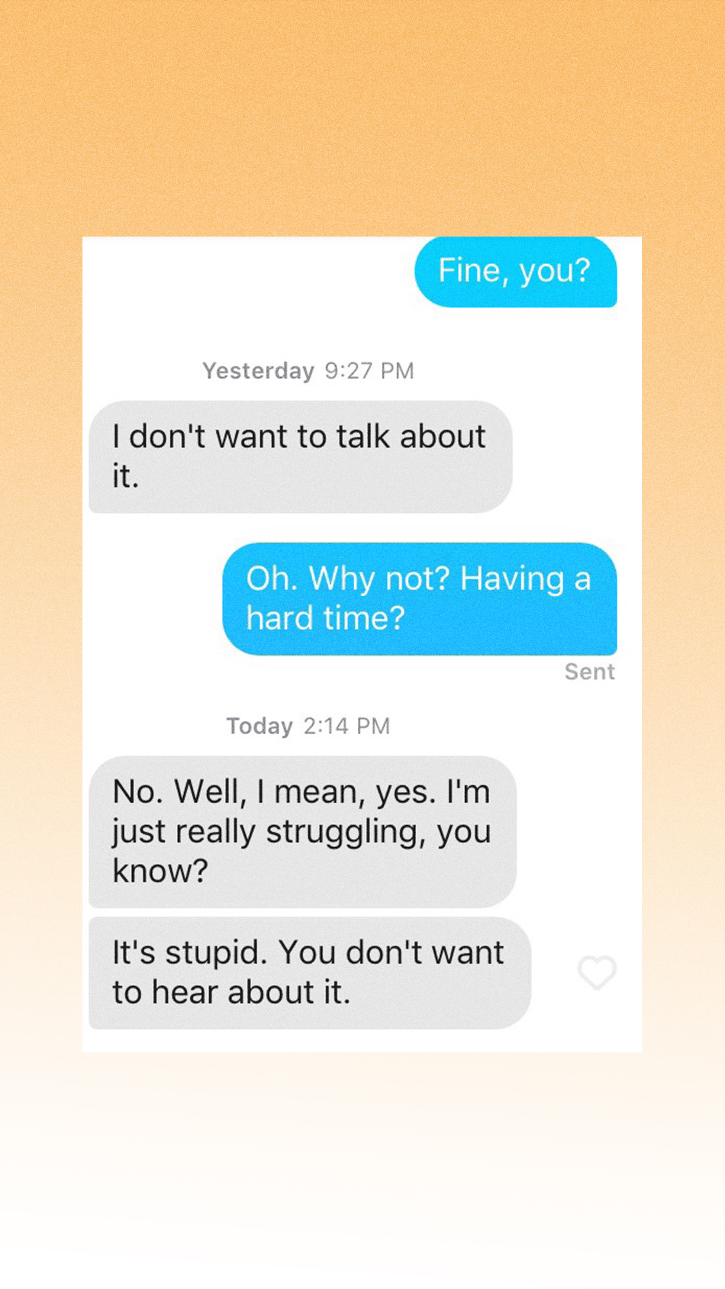 I Made a Tinder Profile That Was Brutally Honest About My Mental Health