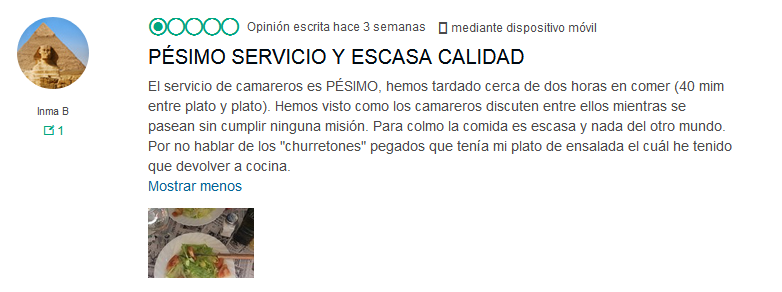 peor restaurante de marina d'or tripadvisor