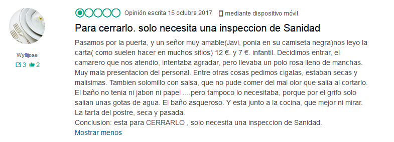 peor restaurante de marina d'or tripadvisor