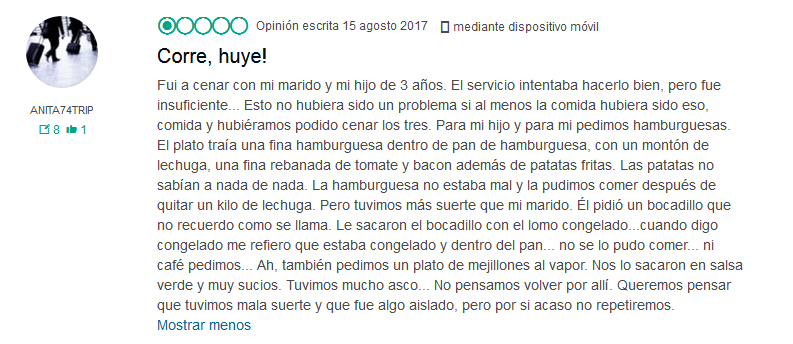 peor restaurante de marina d'or tripadvisor
