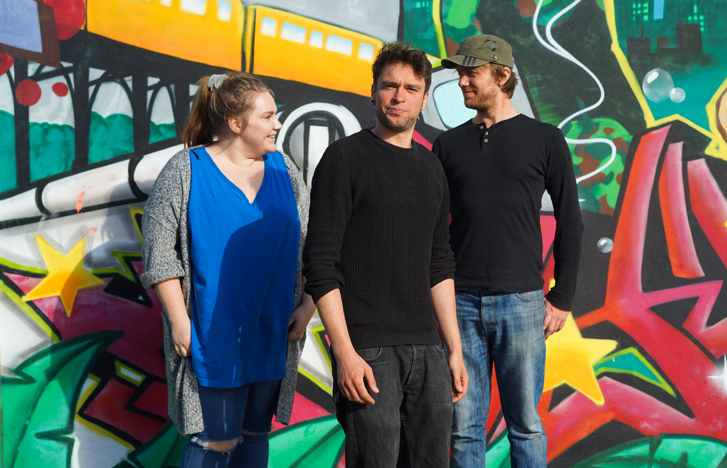Saskia, Robin und Jörg, Sozialarbeiter im Jugendprojekt