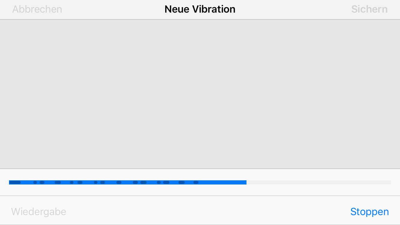 iOS-Screenshot: eigene Vibration erstellen