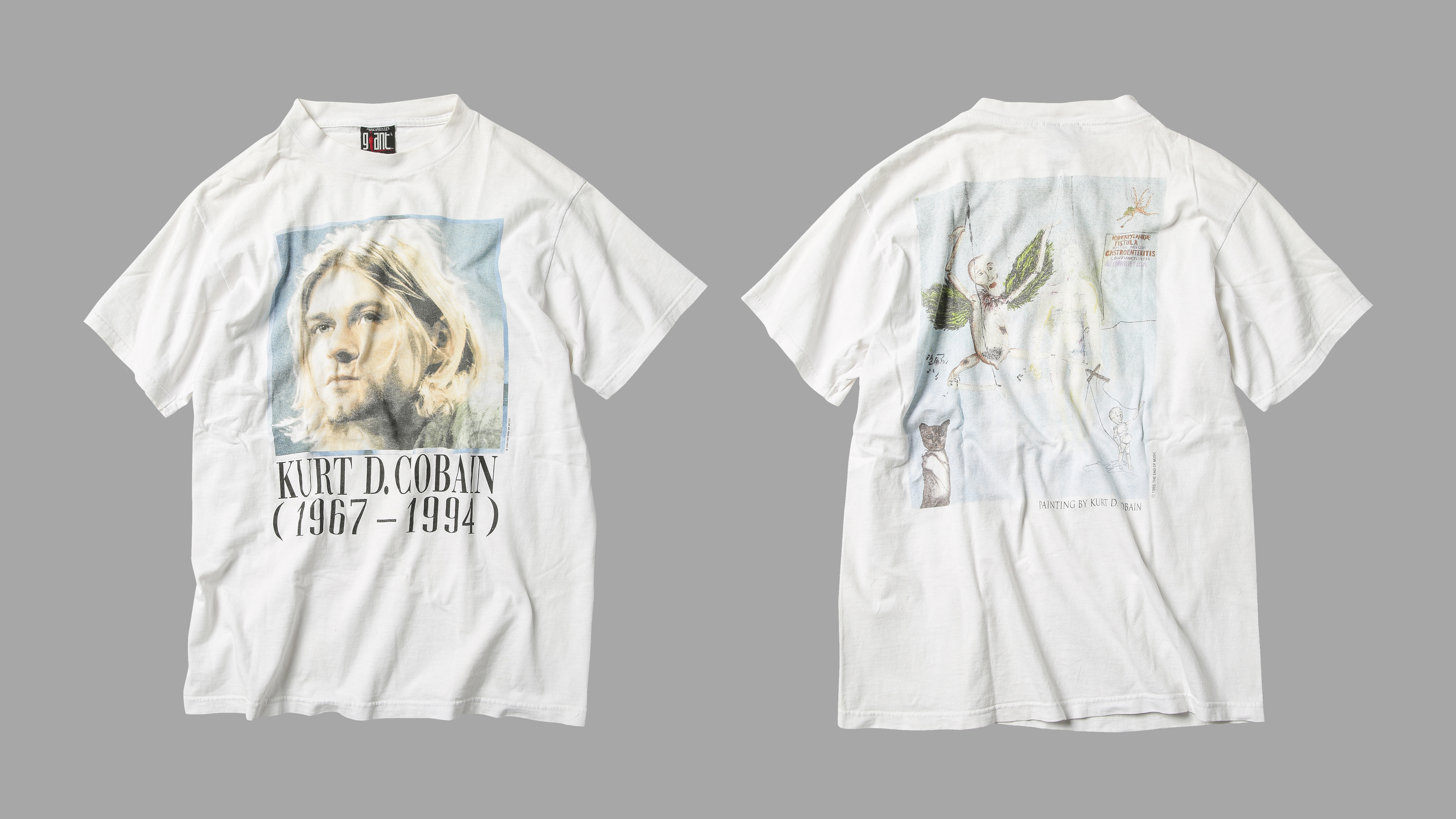 NIRVANA カートコバーン ヴィンテージ Tシャツ 【高騰追悼プリント】-