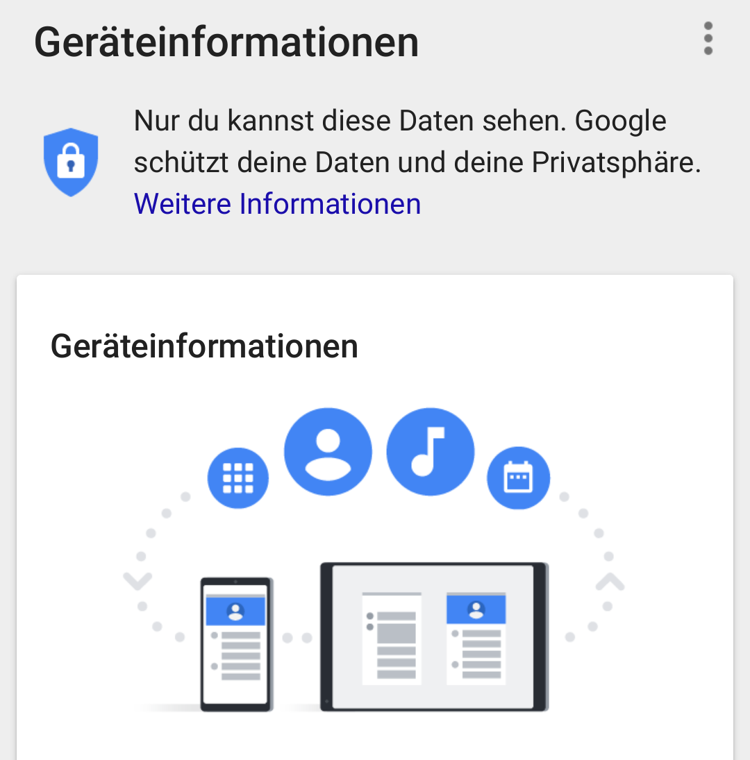 Geräteinformationen bei Android