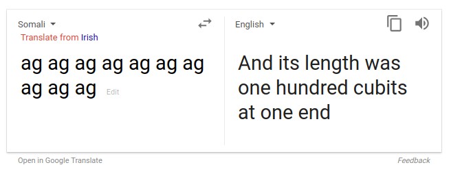 Terjemahan dari Bahasa Somalia ke Bahasa Inggris