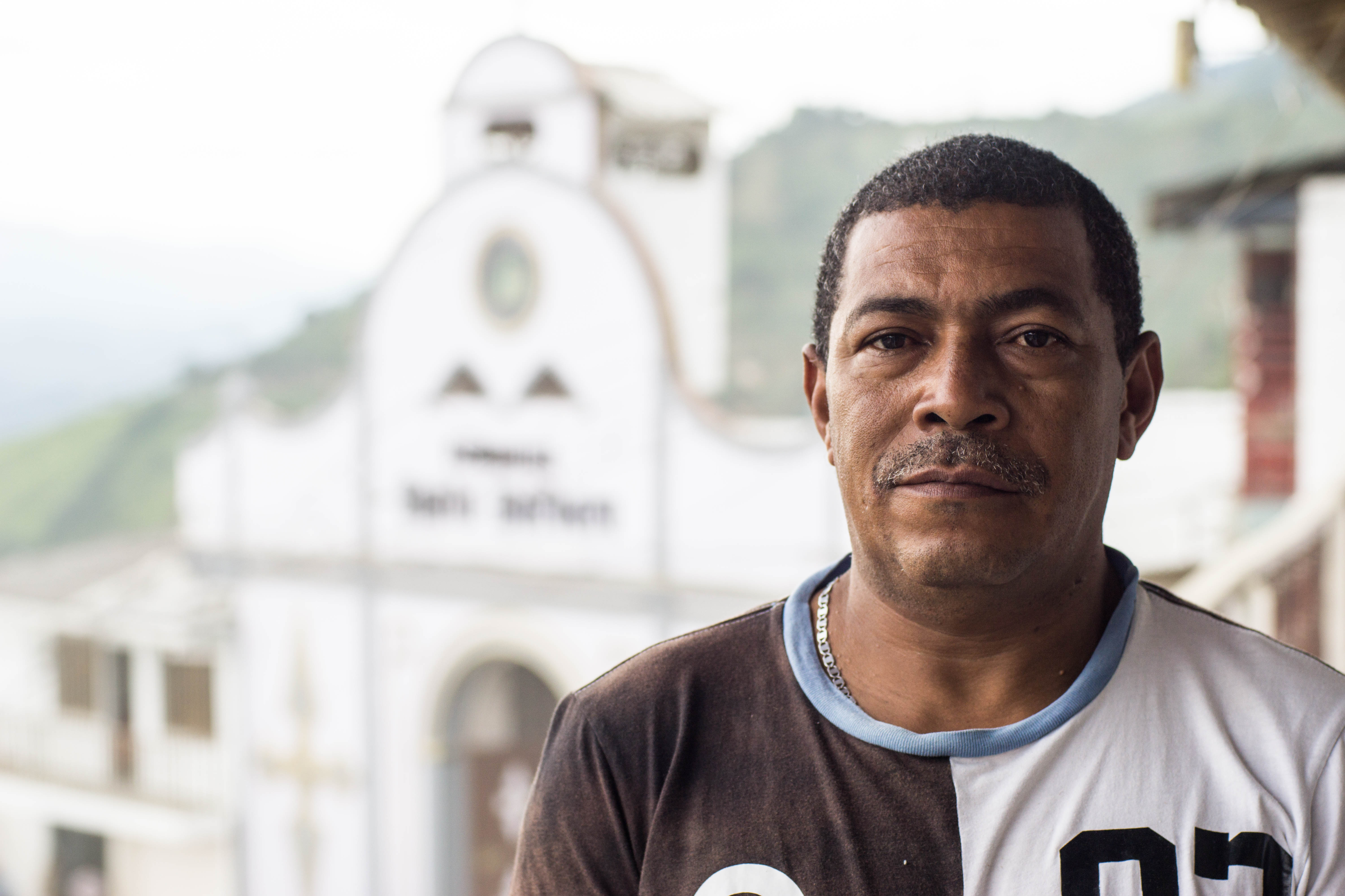 Humberto Valencia Mina is one of Marmato’s Afro-Colombian miners. Photo by Bram Ebus