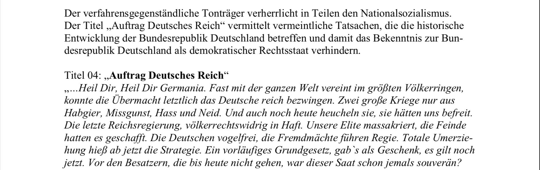 Die Bundesprüfstelle für jugendgefährdenden Medien entscheidet, welche Songs und Alben in Deutschland auf dem Index landen und nicht verbreitet werden dürfen. In diesem Urteilsspruch entscheidet sie über ein Album der rechtsextremen Band