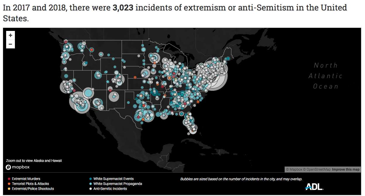 This Interactive Map Tracks White Supremacist Hate Crimes in America ...