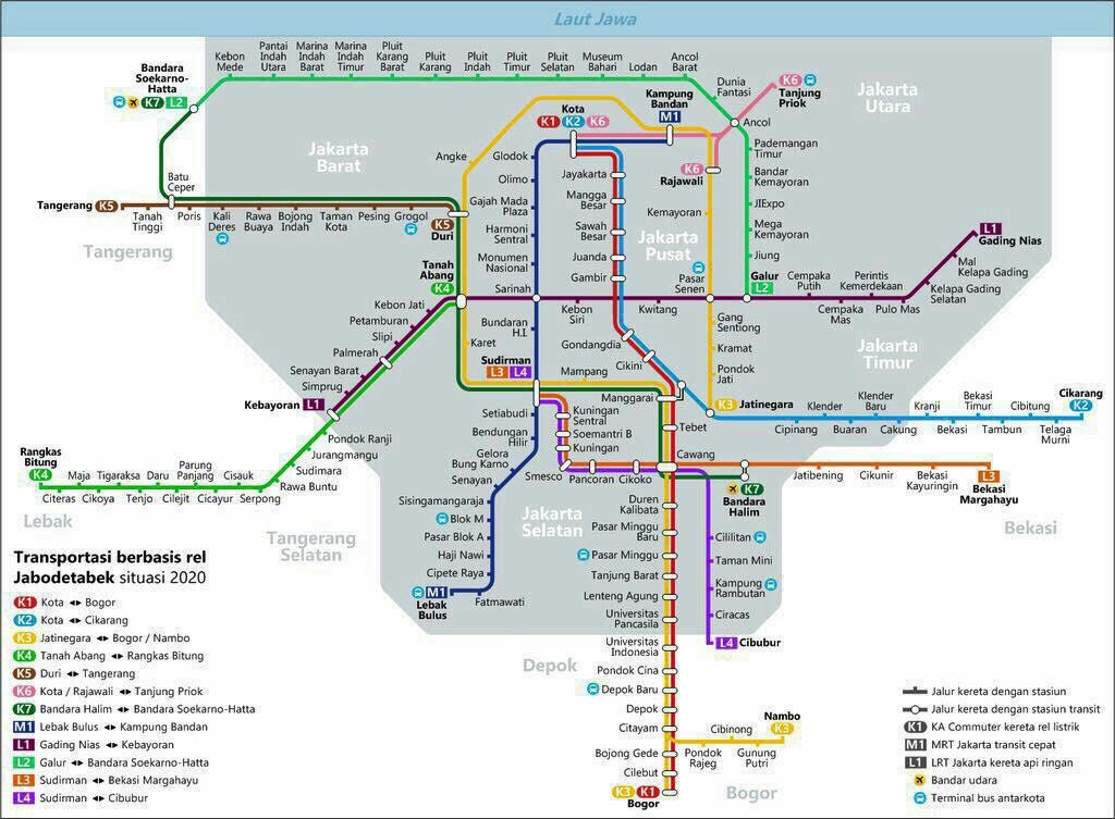 Map Commuter Jakarta - Maps of the World