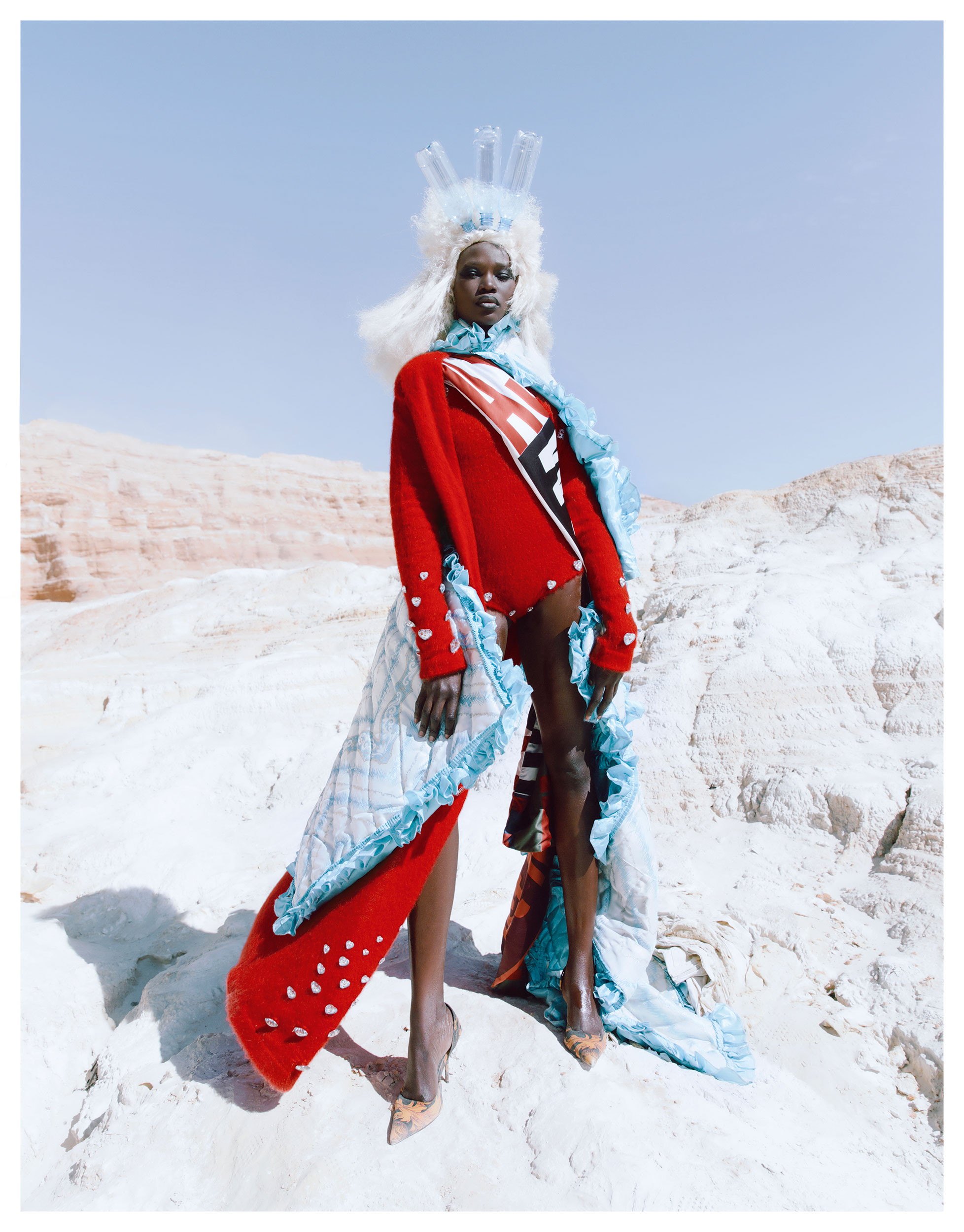 Abdourahman in a fashion collaboration by Ib Kamara and Kristin