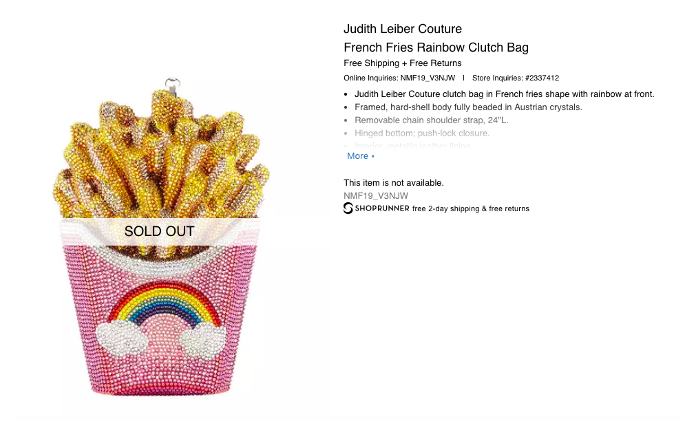 Judith Leiber Crystal French Fries Clutch: Review