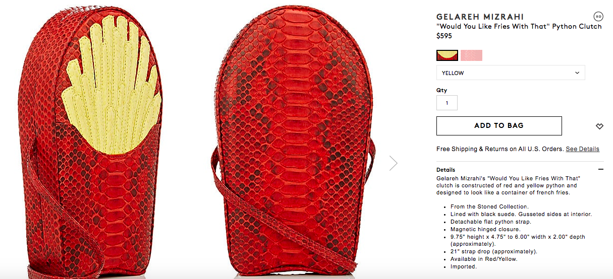 Are You Hungry for Kim Kardashian's Sparkly French Fry Purse?